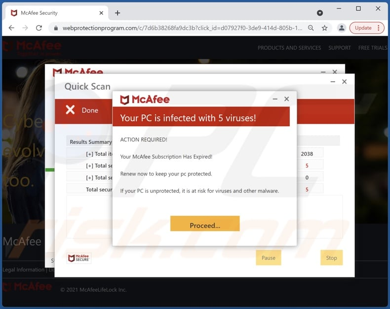 ¿Cómo puedo solucionar el error de escaneo de McAfee Antivirus?
